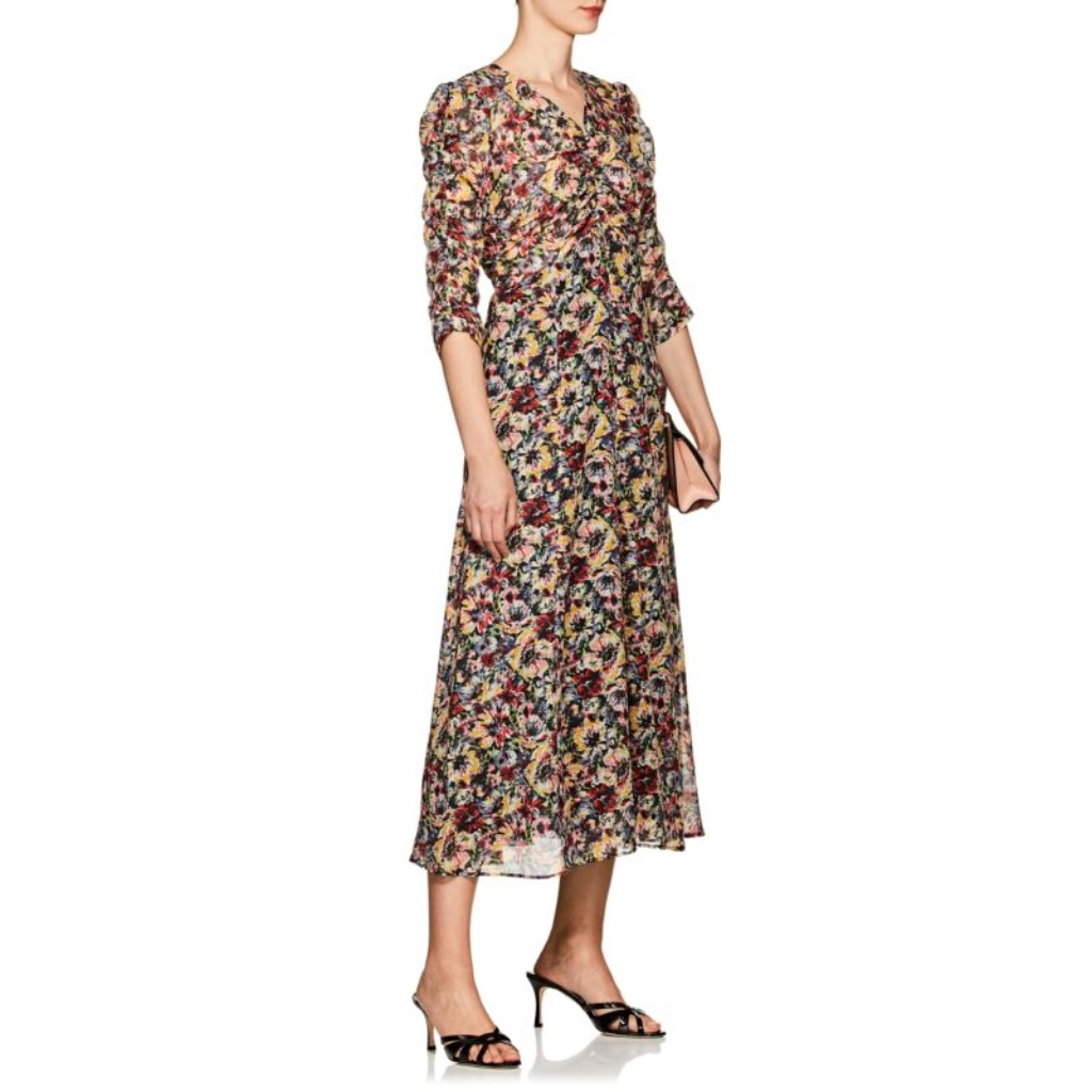 Batneys Masscob Mina Floral Cotton Midi Dress